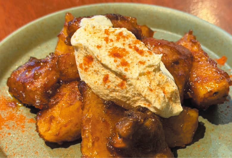 ラムハツと長芋のクミン炒め